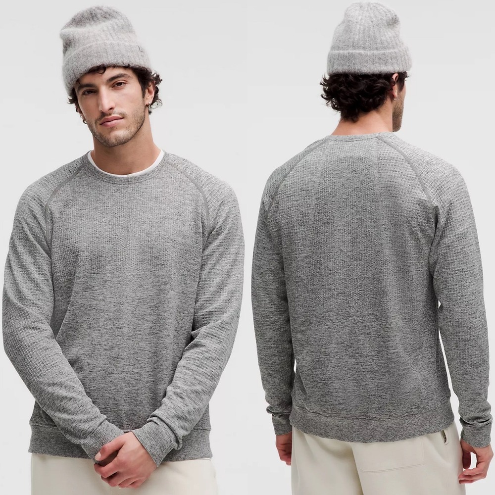 Lululemon Engineered Warmth Long Sleeve Crew Sweater Merino Wool Mens M Thermal